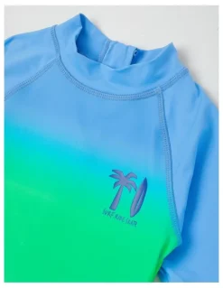 Milkshake Recycled 3/4 Sleeve Swimsuit in Blue