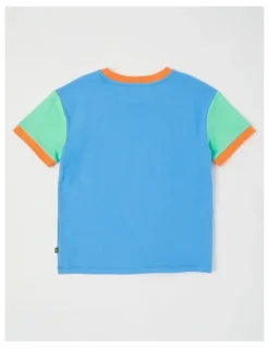 Milkshake Short Sleeve Print Tee in Good Vibes/Blue & Green