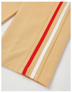Milkshake Side Stripe Trackpant in Tan