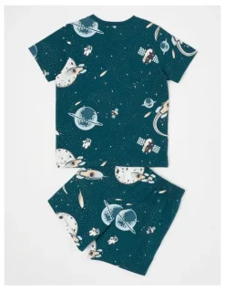Milkshake Space Jersey Pyjamas in Blue
