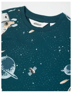 Milkshake Space Jersey Pyjamas in Blue