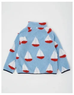 Milkshake Teddy Fleece Boat Jacket in Light Blue
