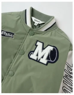 Milkshake Varsity Bomber Jacket in Khaki