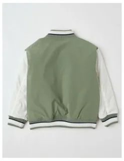 Milkshake Varsity Bomber Jacket in Khaki