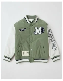 Milkshake Varsity Bomber Jacket in Khaki