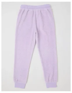 Milkshake Velour Trackpant in Purple Glitter