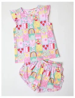 Milkshake Wallpaper Pyjama Set In Multi