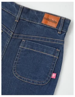 Milkshake Wide Leg Denim Culotte w Rainbow in Denim