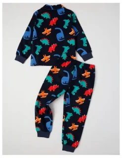 Milkshake Woven Dino Pyjamas in Navy