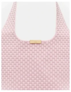 Mimco Amelie Basket Tote Bag in Pink Salt