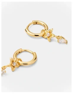Mimco Asteria Charm Hoop Earrings in Gold