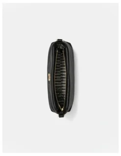 Mimco Bay Crossbody Bag in Black Light Gold
