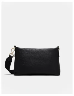 Mimco Bay Crossbody Bag in Black Light Gold