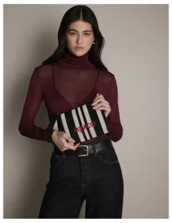 Mimco Blondie Pouch in Black Stripe
