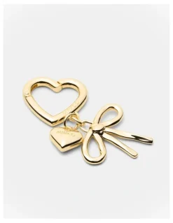 Mimco Bow Keyring in Light Gold