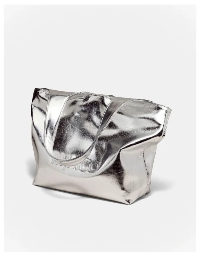 Mimco Brittany Mini Tote Bag in Silver