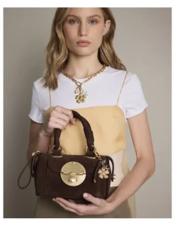 Mimco Daisy Drm Bag Charm in Gold Silver