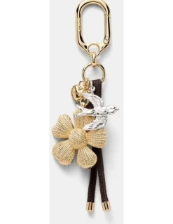 Mimco Daisy Drm Bag Charm in Gold Silver