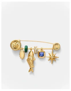Mimco Fortuna Brooch in Gold