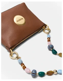 Mimco Mim Pouch Shoulder Bag in Walnut