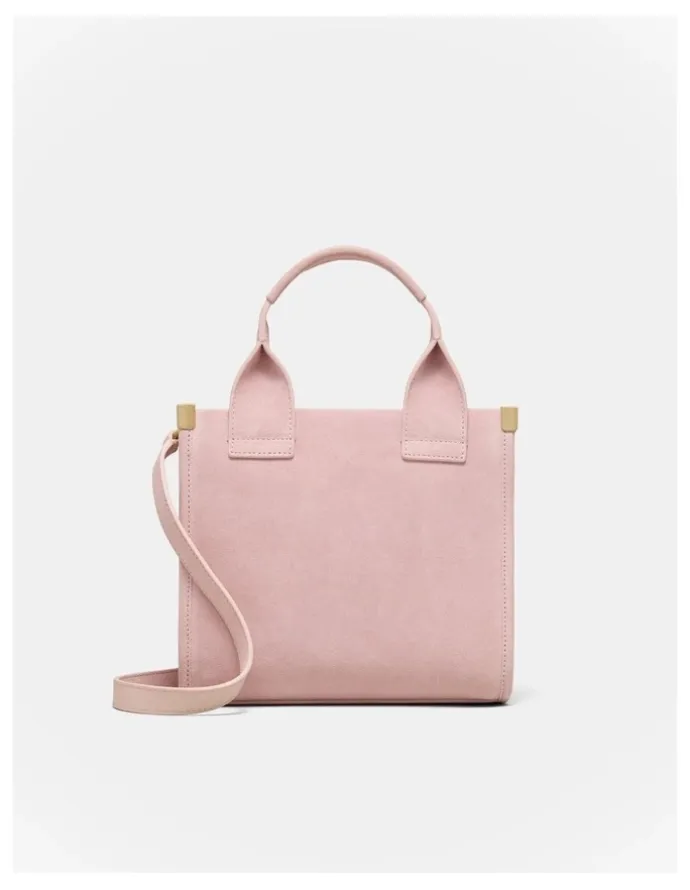 Mimco Patch Leather Mini Tote Bag in Pink Salt