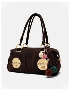 Mimco Pom Pom Charm in Walnut