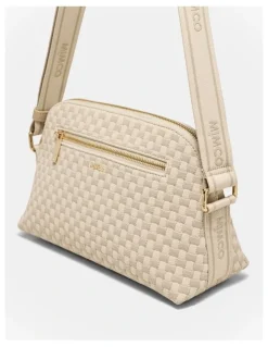 Mimco Squad Woven Crossbody Bag in Natural