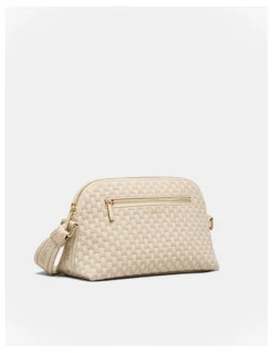 Mimco Squad Woven Crossbody Bag in Natural