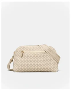 Mimco Squad Woven Crossbody Bag in Natural