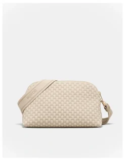 Mimco Squad Woven Crossbody Bag in Natural