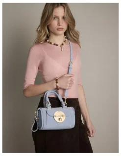 Mimco Turnlock Bowler Grab Crossbody Bag in Cornflower