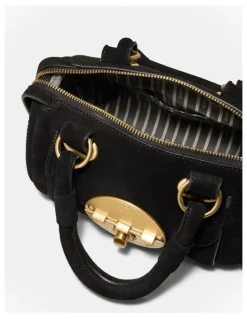 Mimco Turnlock Bowler Grab Crossbody Bag in Black
