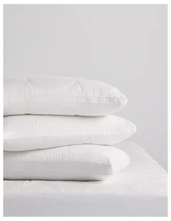 MiniJumbuk Breathe Wool Cotton Quilted Pillow in White