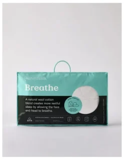 MiniJumbuk Breathe Wool Cotton Quilted Pillow in White