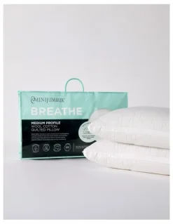 MiniJumbuk Breathe Wool Pillow 2 Pack in White