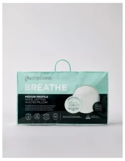MiniJumbuk Breathe Wool Pillow 2 Pack in White