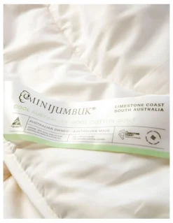 MiniJumbuk Cool Australian Wool Cotton Quilt in White