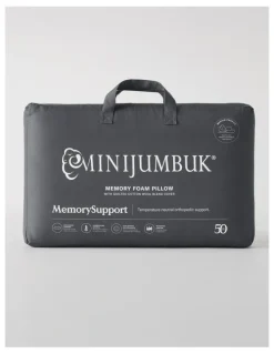 MiniJumbuk MemorySupport Memory Foam Pillow with Quilted Cotton and Wool Cover