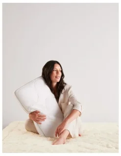 MiniJumbuk MemorySupport Memory Foam Pillow with Quilted Cotton and Wool Cover