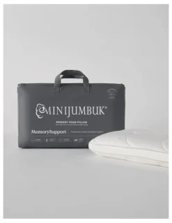 MiniJumbuk MemorySupport Memory Foam Pillow with Quilted Cotton and Wool Cover