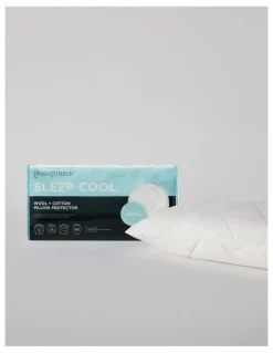 MiniJumbuk Sleep Cool Wool + Cotton Pillow Protector in White