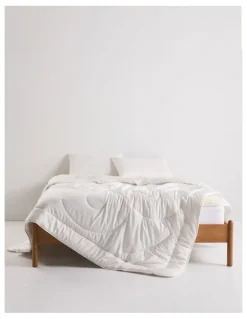 MiniJumbuk Warm Australian Wool Quilt in White