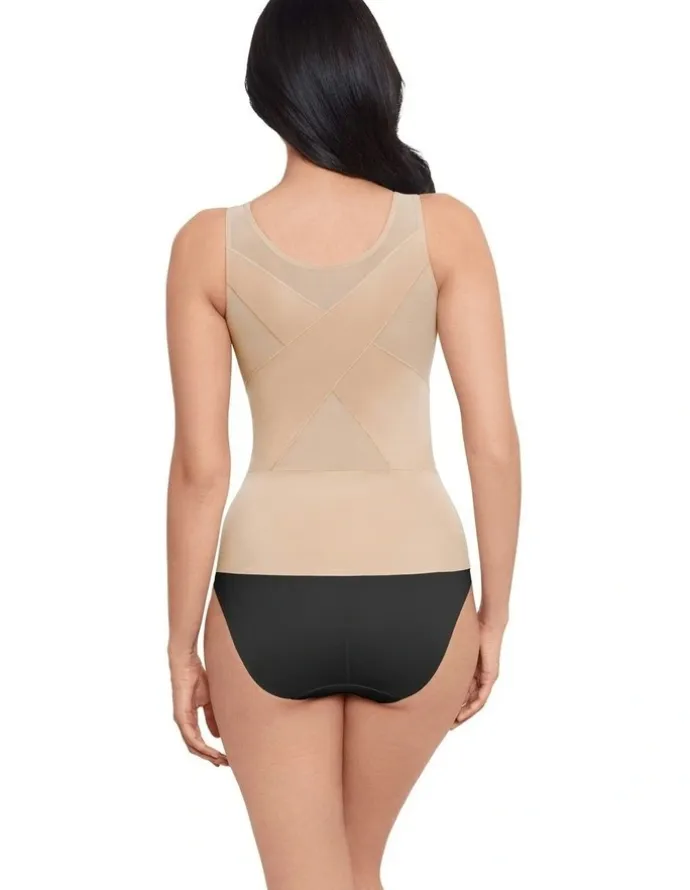 Miraclesuit Shapewear Back Wrap Padded Cup Smoothing Posture Support Camisole in Beige