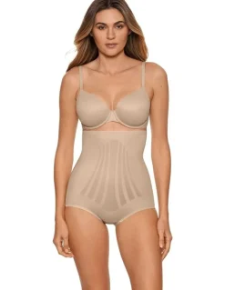 Miraclesuit Shapewear Lycra FitSense Extra High Waist Shaping Brief in Warm Beige
