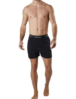 Mitch Dowd Loose Fit Knit Boxer Shorts 3 Pack in Black