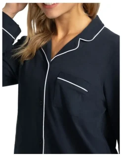 Mitch Dowd Mitch Dowd - Women's Cotton Jersey Pyjama Set - Navy