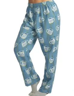 Mitch Dowd Mitch Dowd - Women's Cuppa Joe Flannel Pyjama Pant - Blue