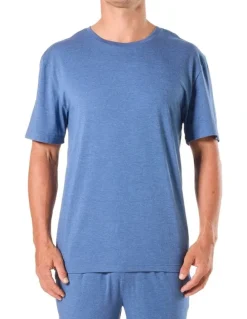 Mitch Dowd Soft Bamboo Sleep Tee in Blue Marle