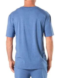 Mitch Dowd Soft Bamboo Sleep Tee in Blue Marle