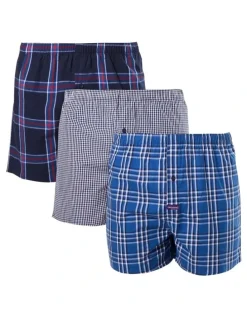 Mitch Dowd Woven Boxer 3 Pack in Multi